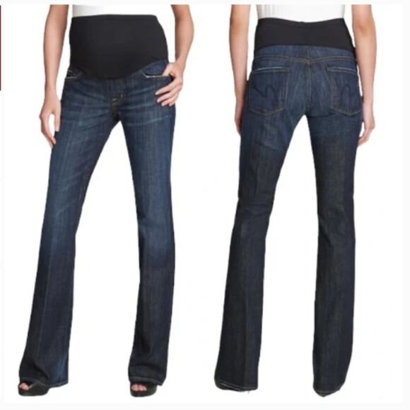 Citizens of Humanity NWT Kelly Maternity Jeans Belly Panel Bootcut Dark Boho 29 - Picture 1 of 10